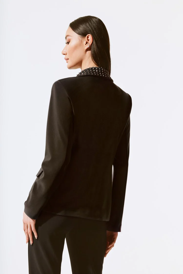 243731 Joseph ribkoff fitted  embellished blazer - Image 3