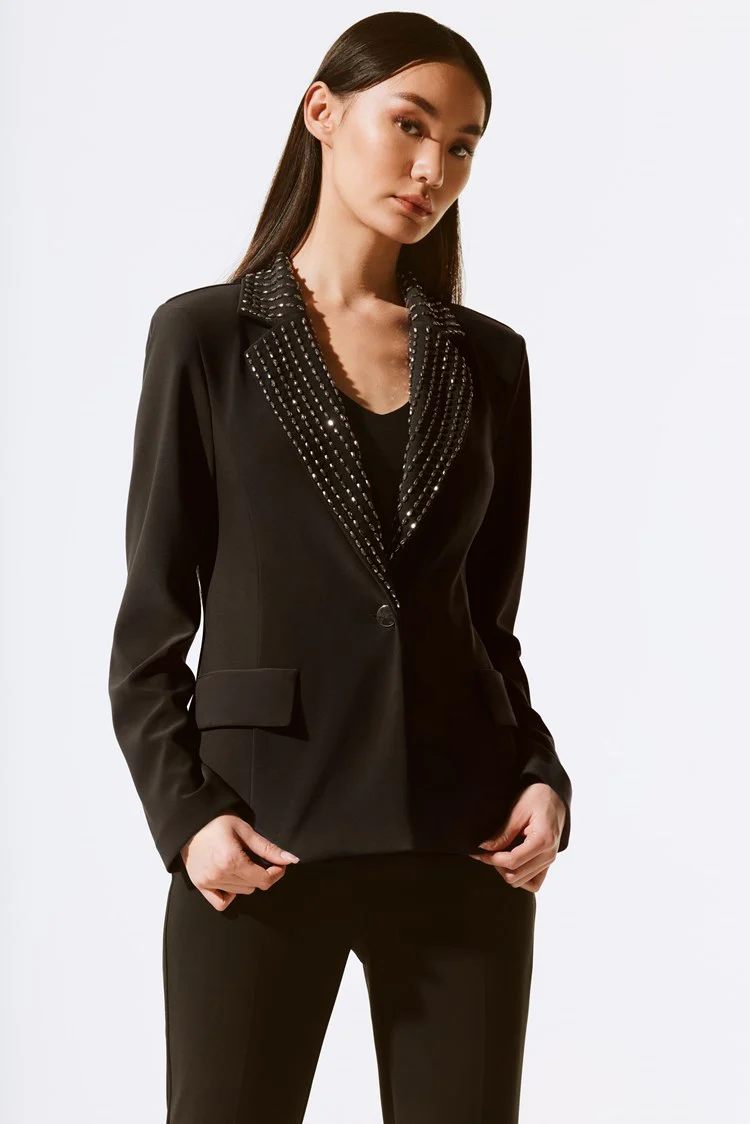 243731 Joseph ribkoff fitted  embellished blazer - Image 5