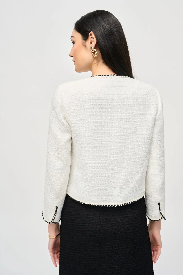 243911 boucle jacket with contrast trim - Image 6