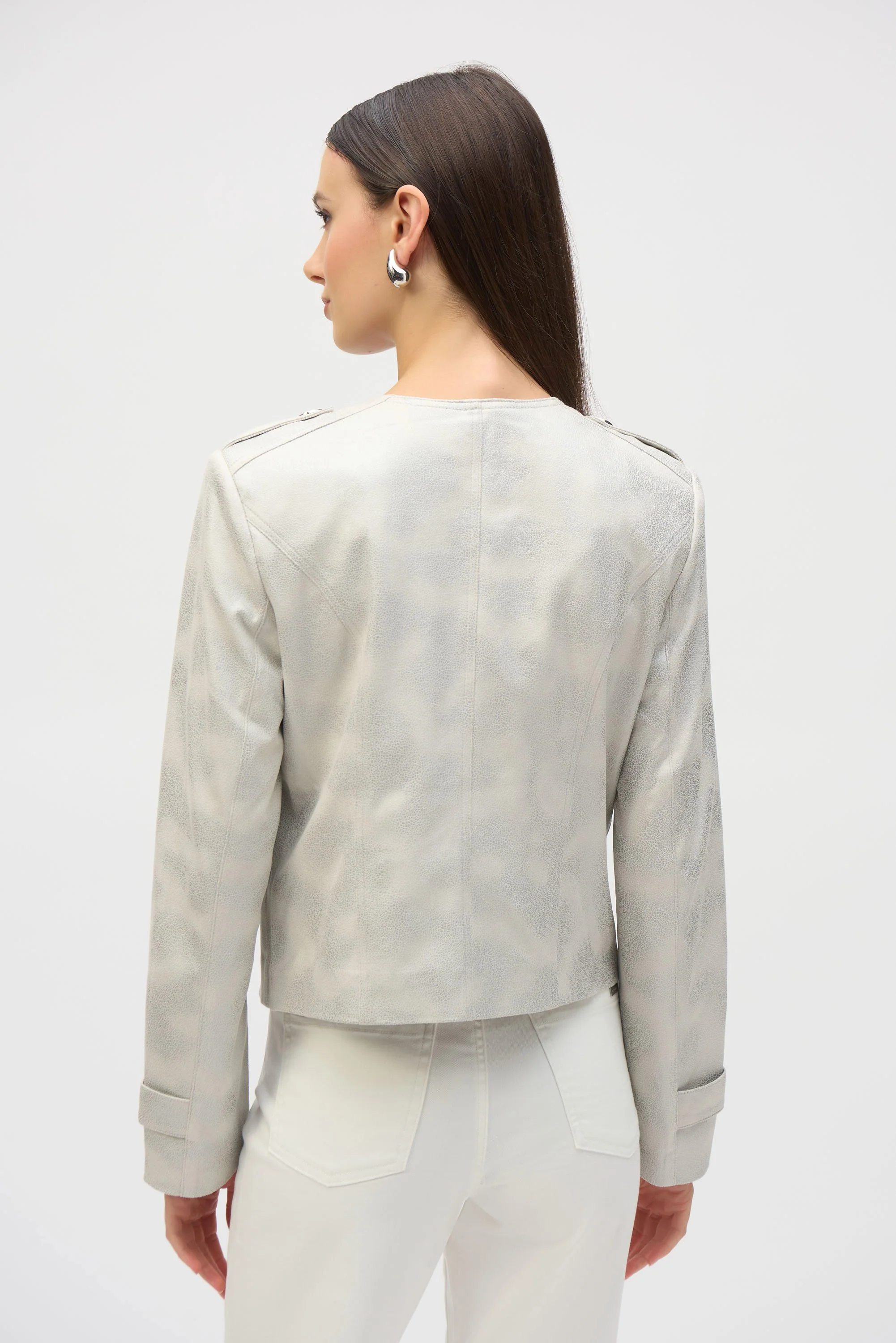 252918 Joseph Ribkoff moonstone faux jacket - Image 2