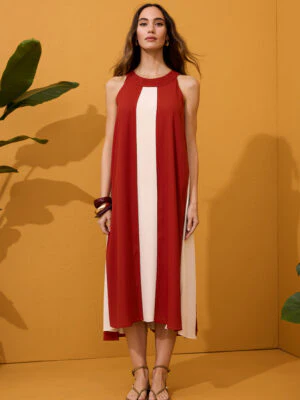 ⸻

Argiddo Colour Block Midi Dress - Image 2