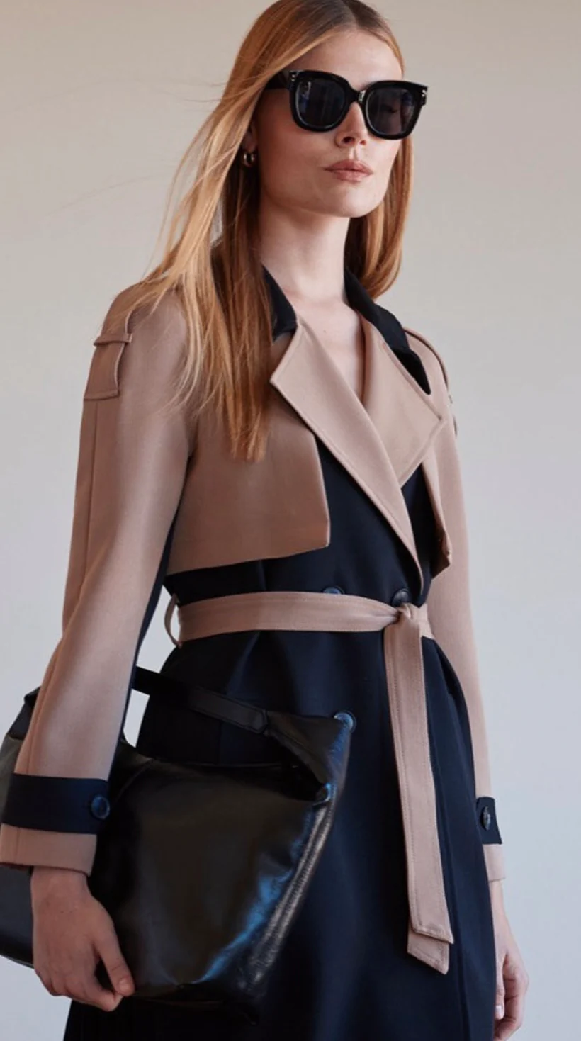 Argiddo Two-Tone Belted Mac - Image 3