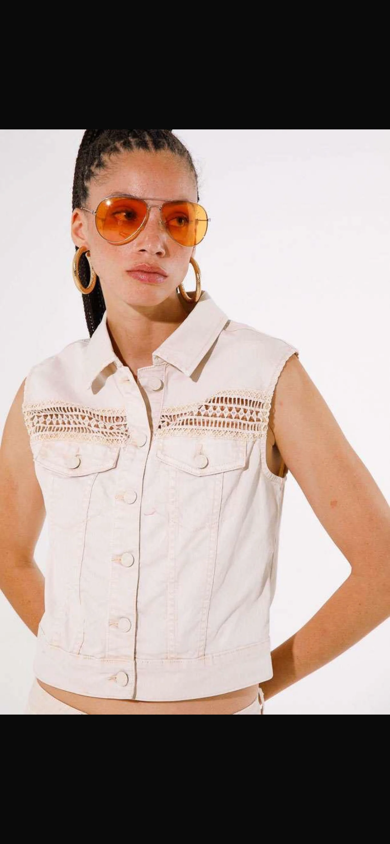 Arlene vest Jacket WITH TRANSPARENT LACE. - Image 3