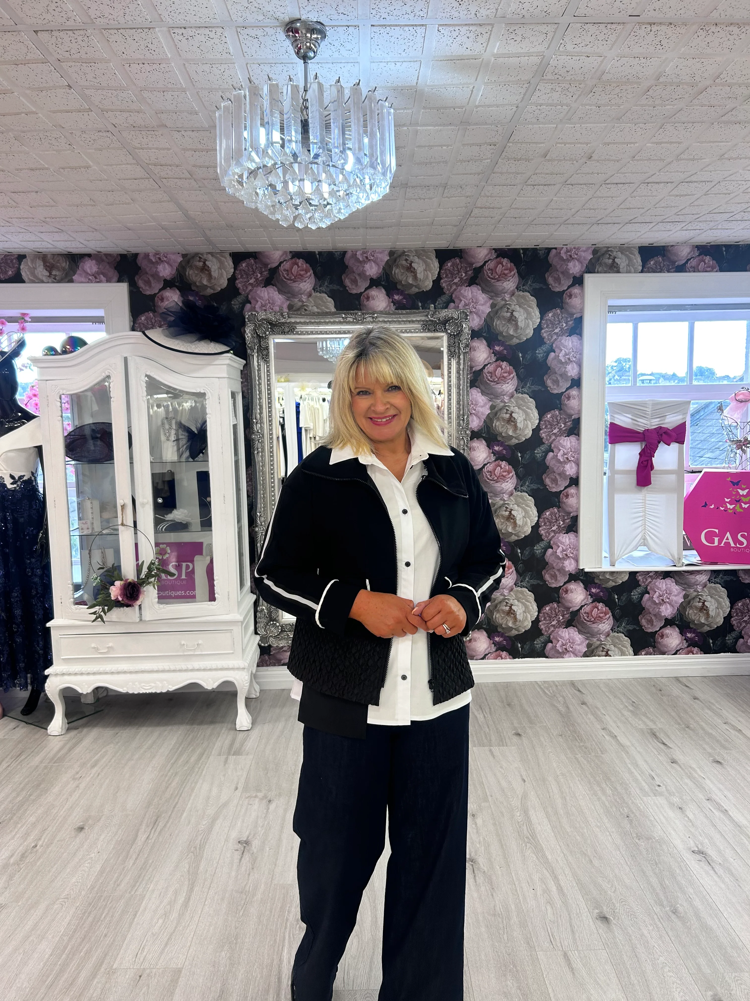 Inco Black with white Trim Jacket. - Image 3