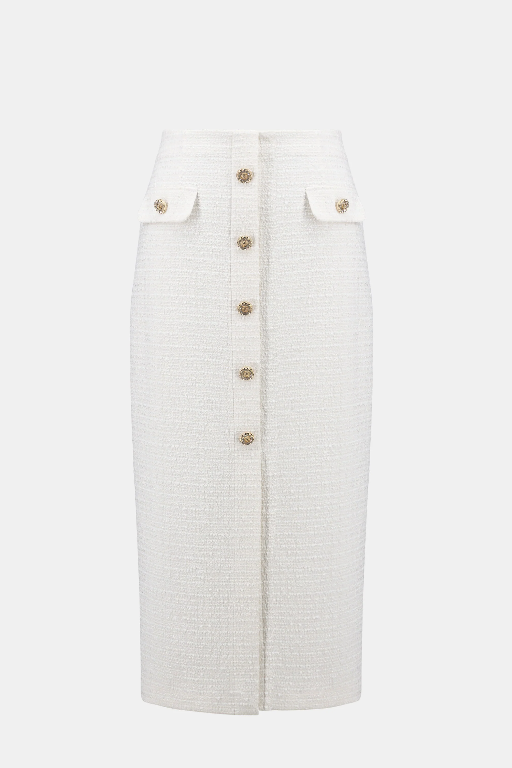 Bouclé Pencil Skirt With Gold Buttons
261301 - Image 2