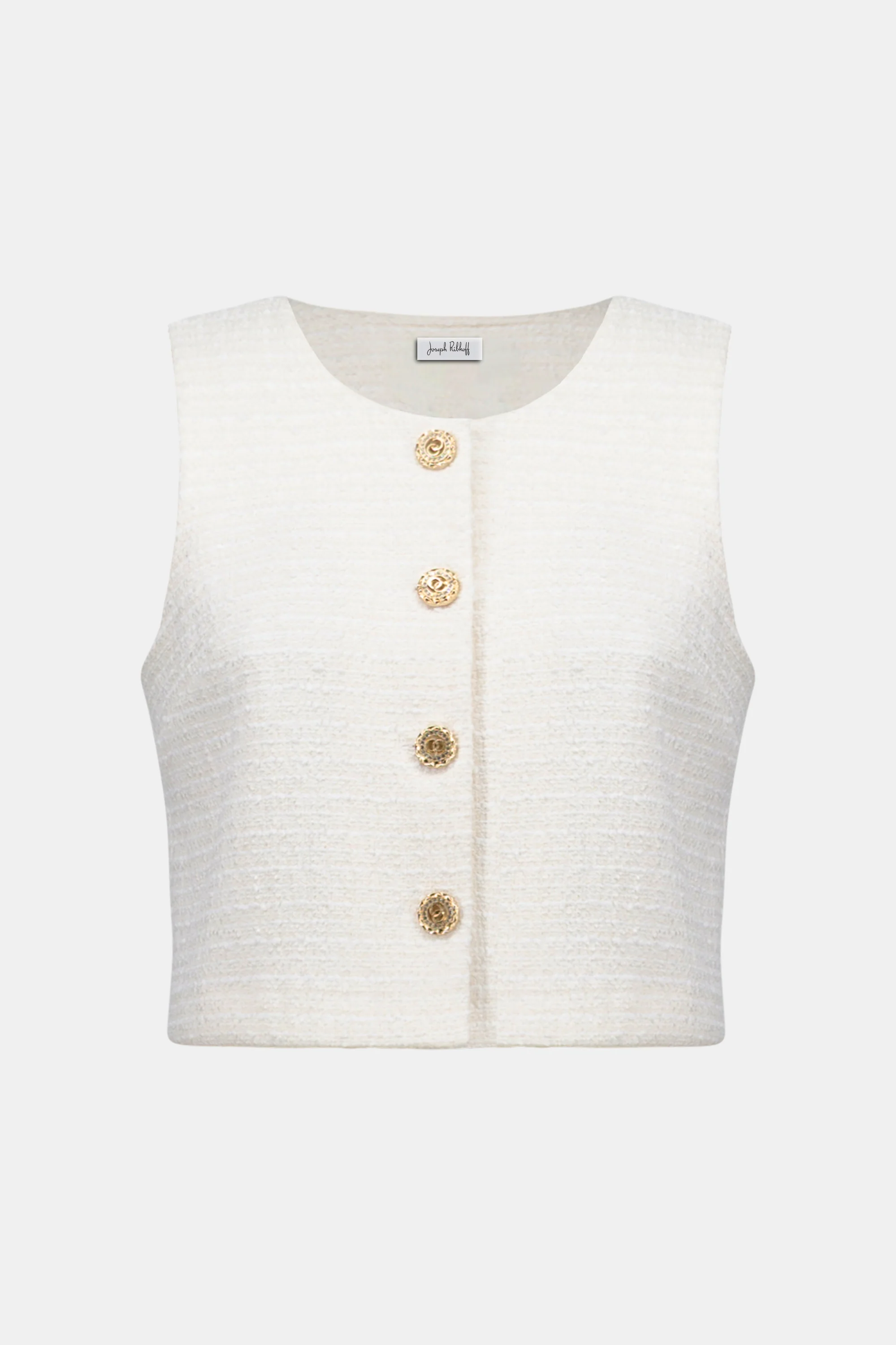 Bouclé Sleeveless Vest With Gold Buttons
261300 - Image 4