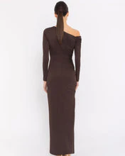 Carla Ruiz - 52028 - ASYMMETRIC DRESS in mocha - Image 2