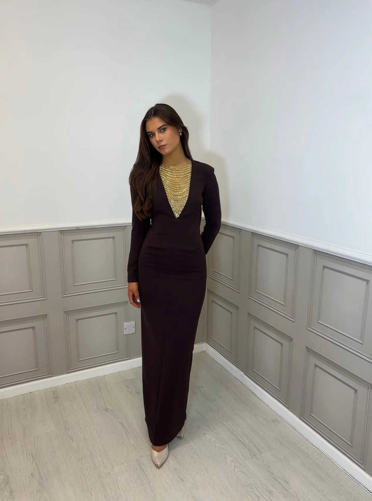 Carla Ruiz jazlyn dress brown dress - Image 2