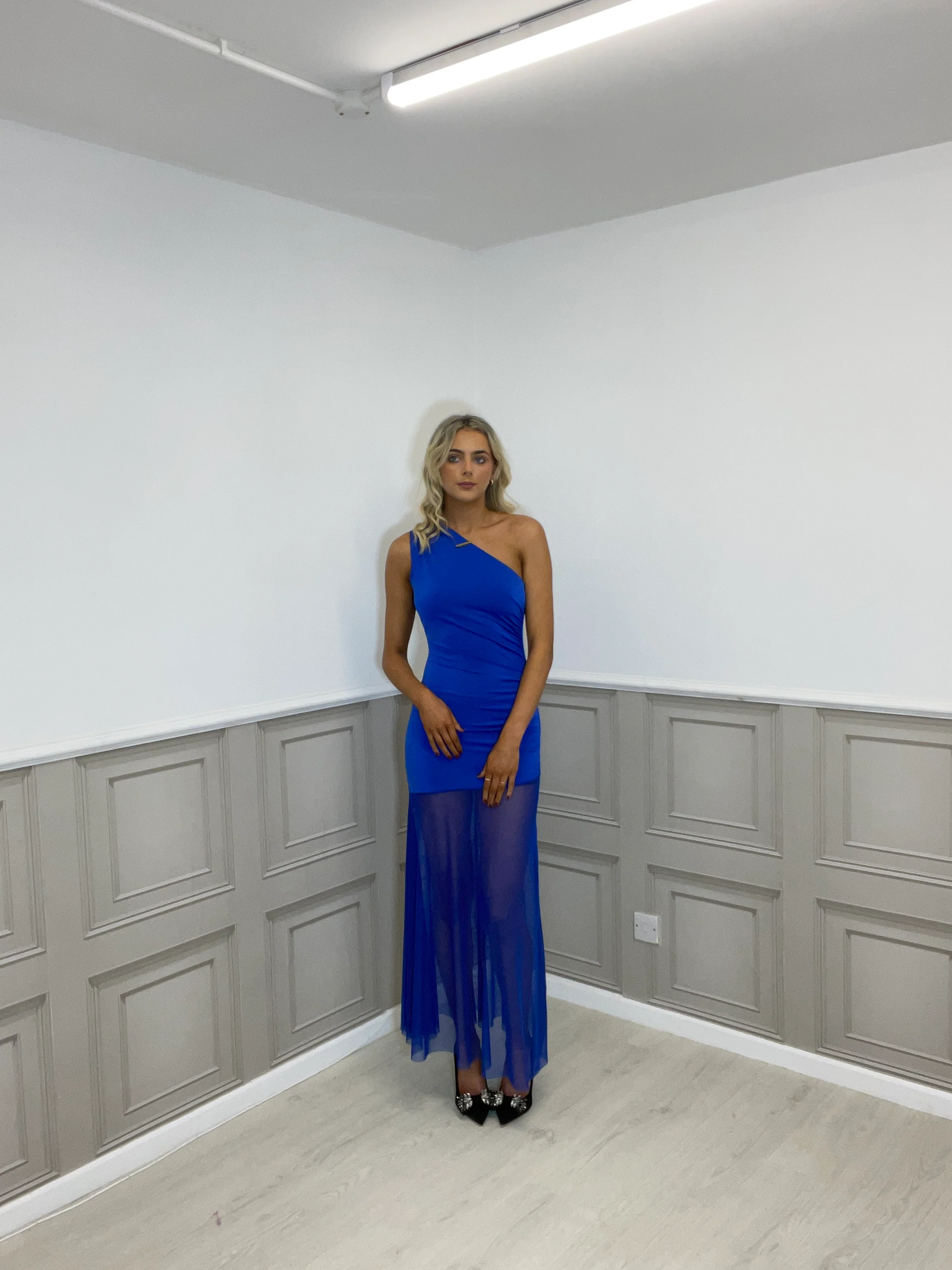 Ciara royal blue one shoulder dress - Image 4