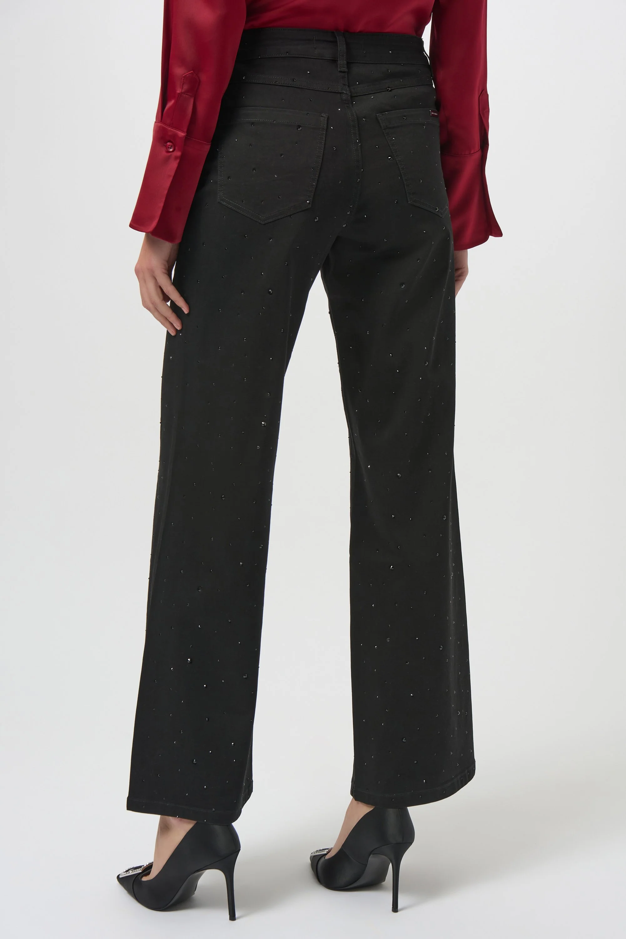 Classic Wide Leg Jeans with Rhinestones
254962 - Image 3