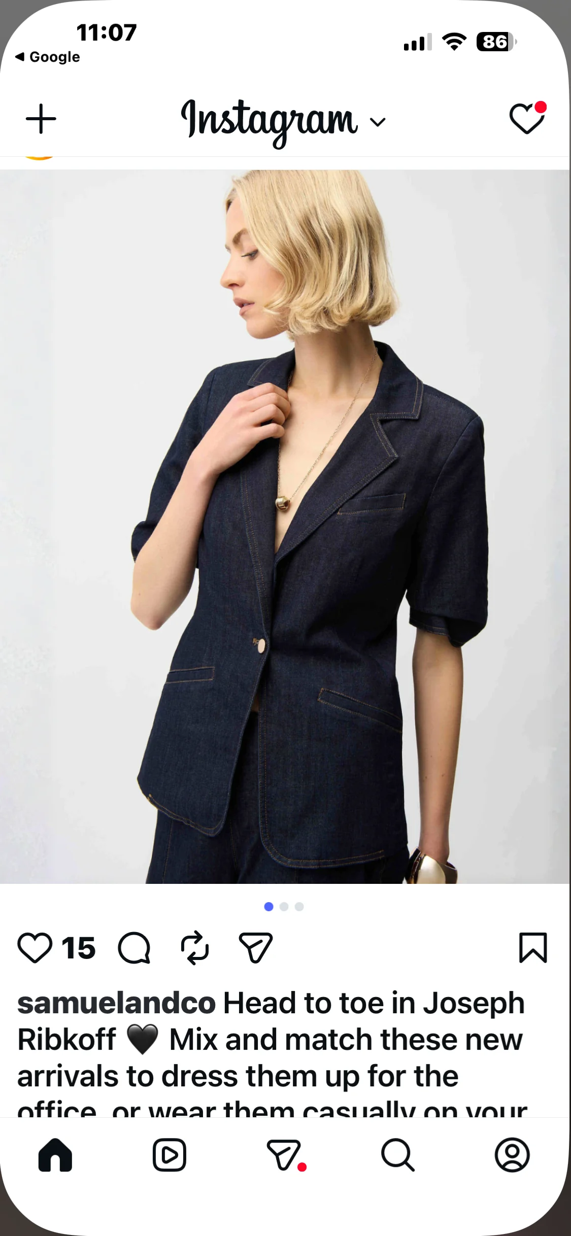 Denim Fitted Blazer
261968 Joseph Ribkoff - Image 2