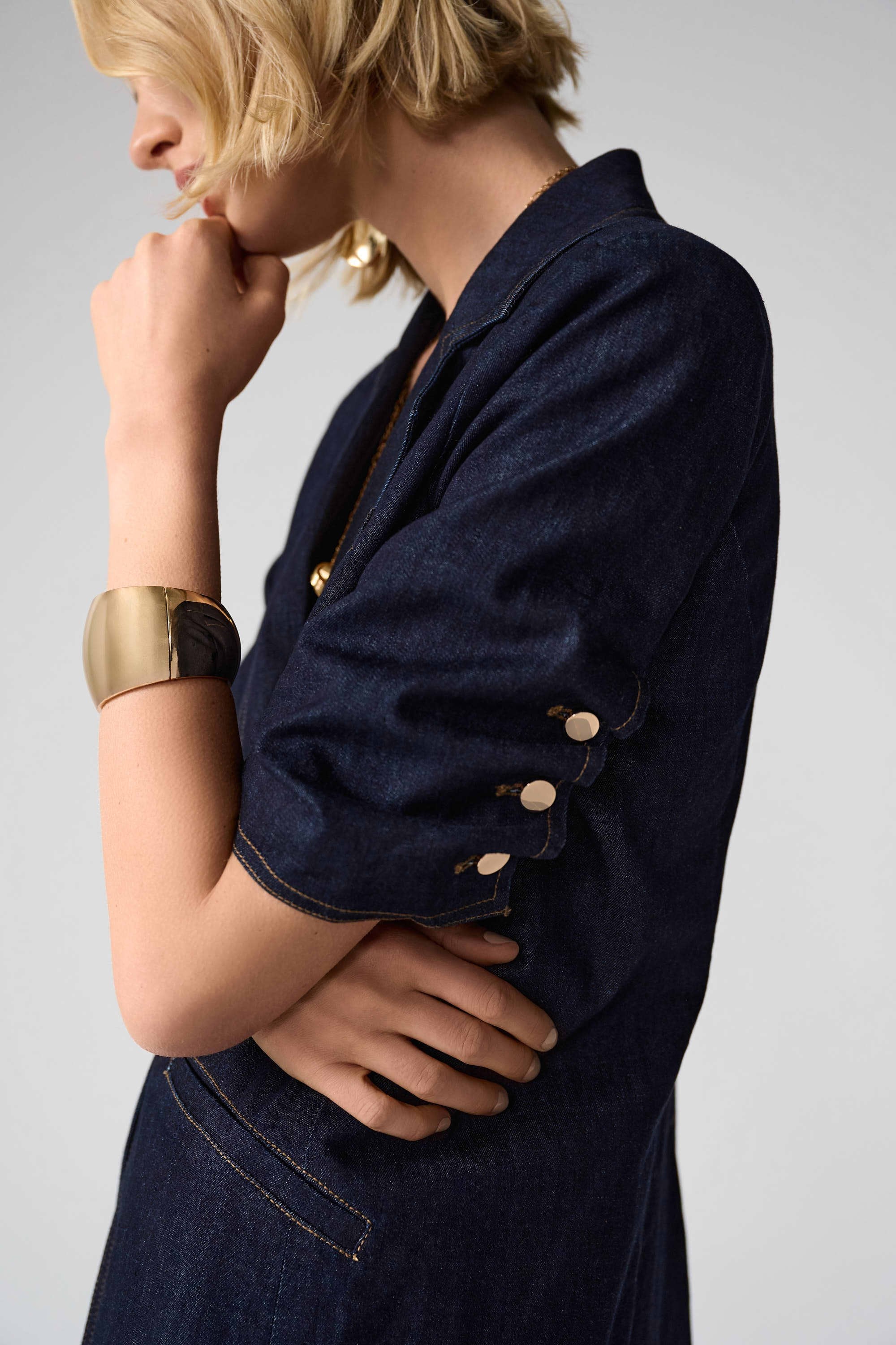 Denim Fitted Blazer
261968 Joseph Ribkoff - Image 3
