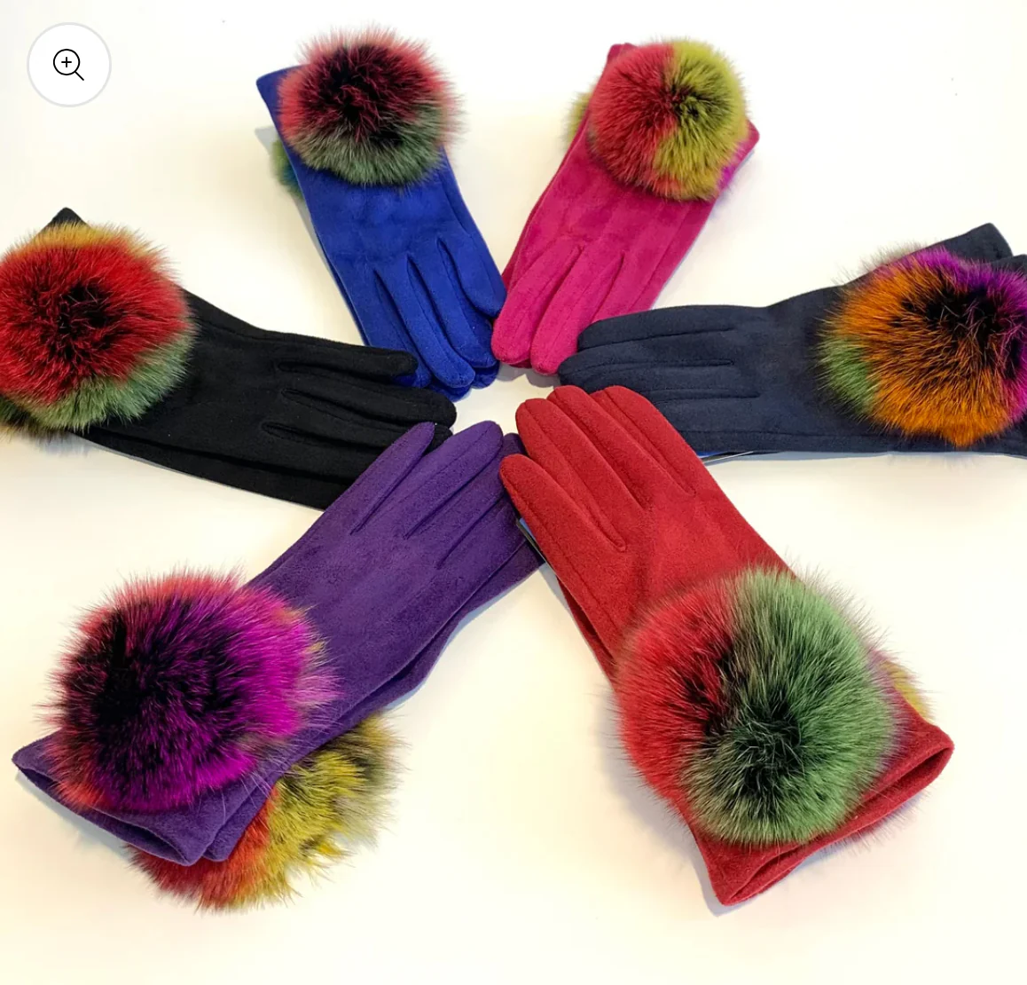 Doctor Bear fur ball glove in magenta pink - Image 2