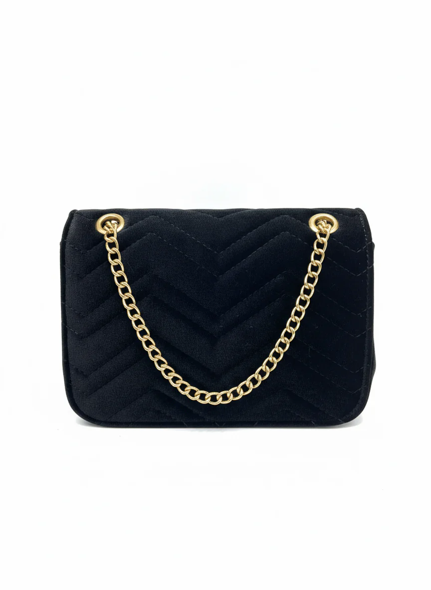 Doctor Bear gold chain bag in black - Image 2