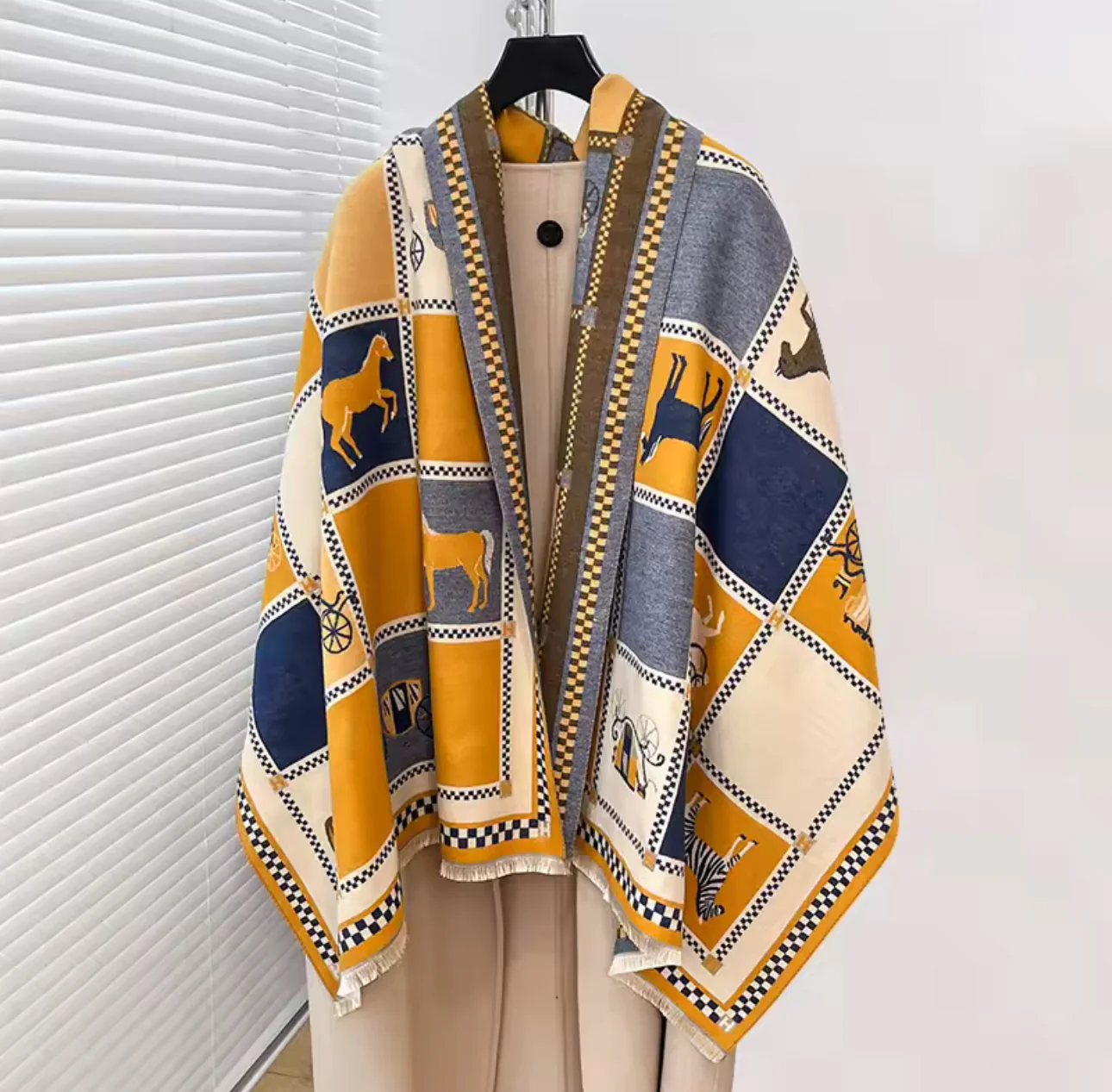 Doctor Bear Luxury cashmere feel scarf in gold