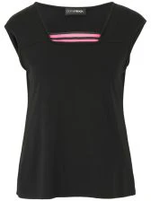 Doris Stretch Cap Sleeve Top – Black with Pink Trim

Product Code: 548270 - Image 2