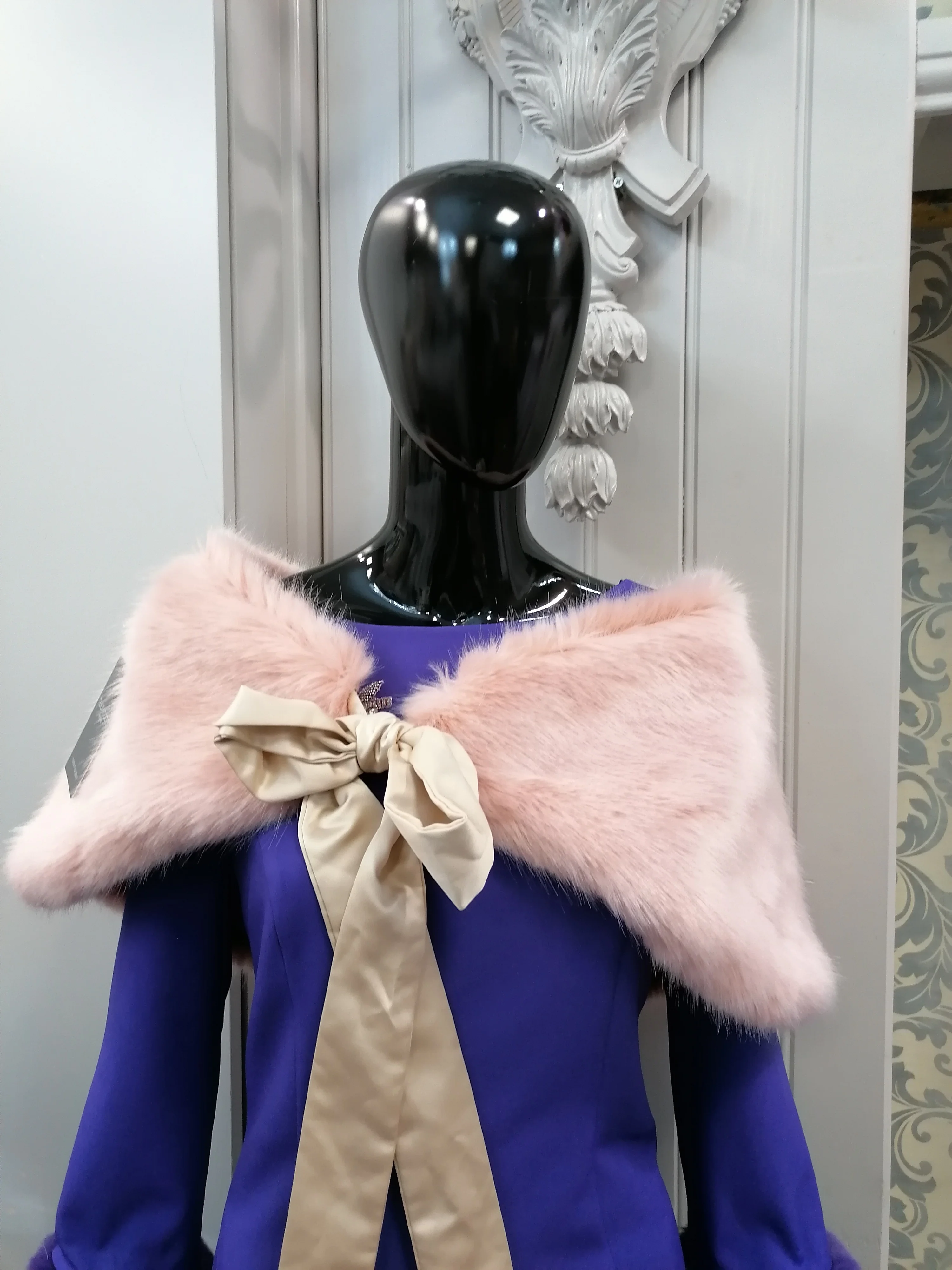 Dusky pink bridal wrap