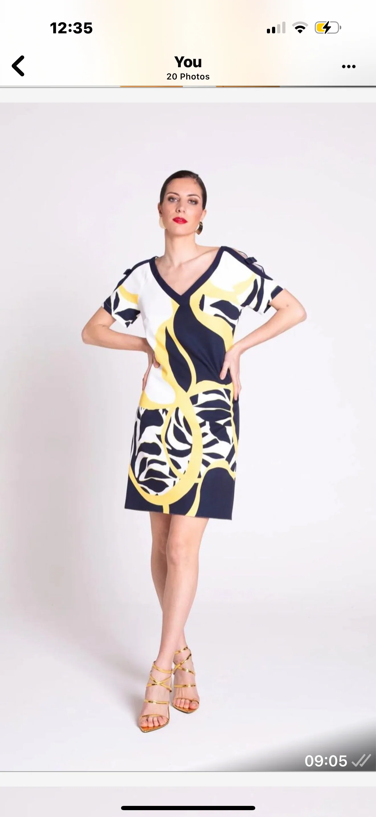 Edas navy white/yellow dress - Image 5