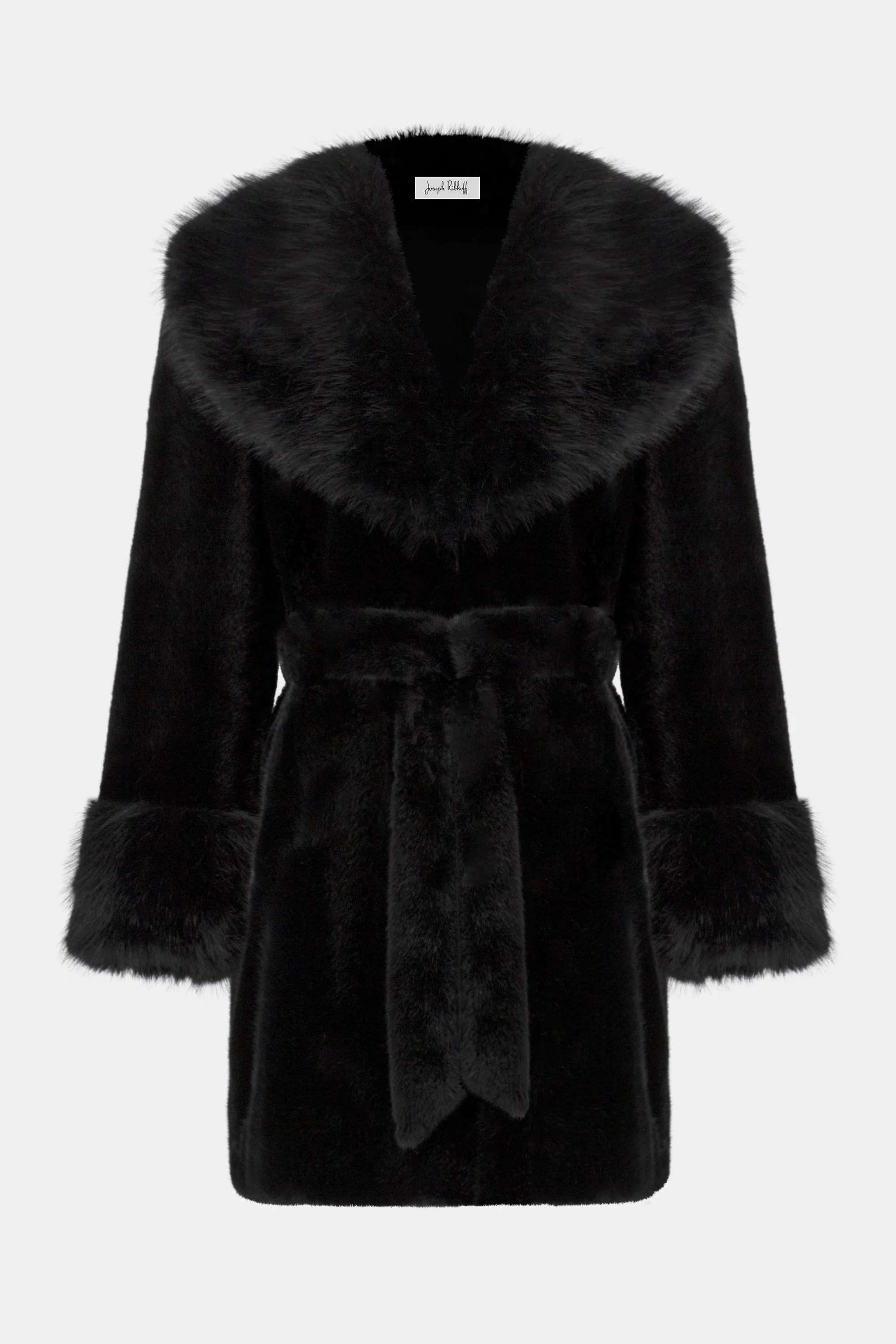 Faux Fur Shawl Collar Fitted Coat
254907 - Image 3