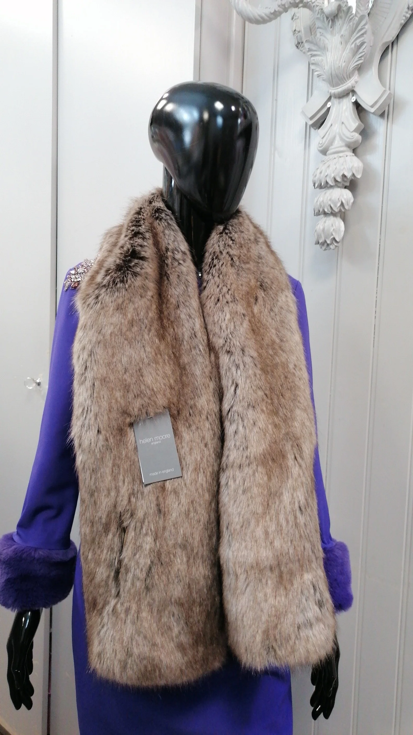 faux fur truffle pocket wrap - Image 5