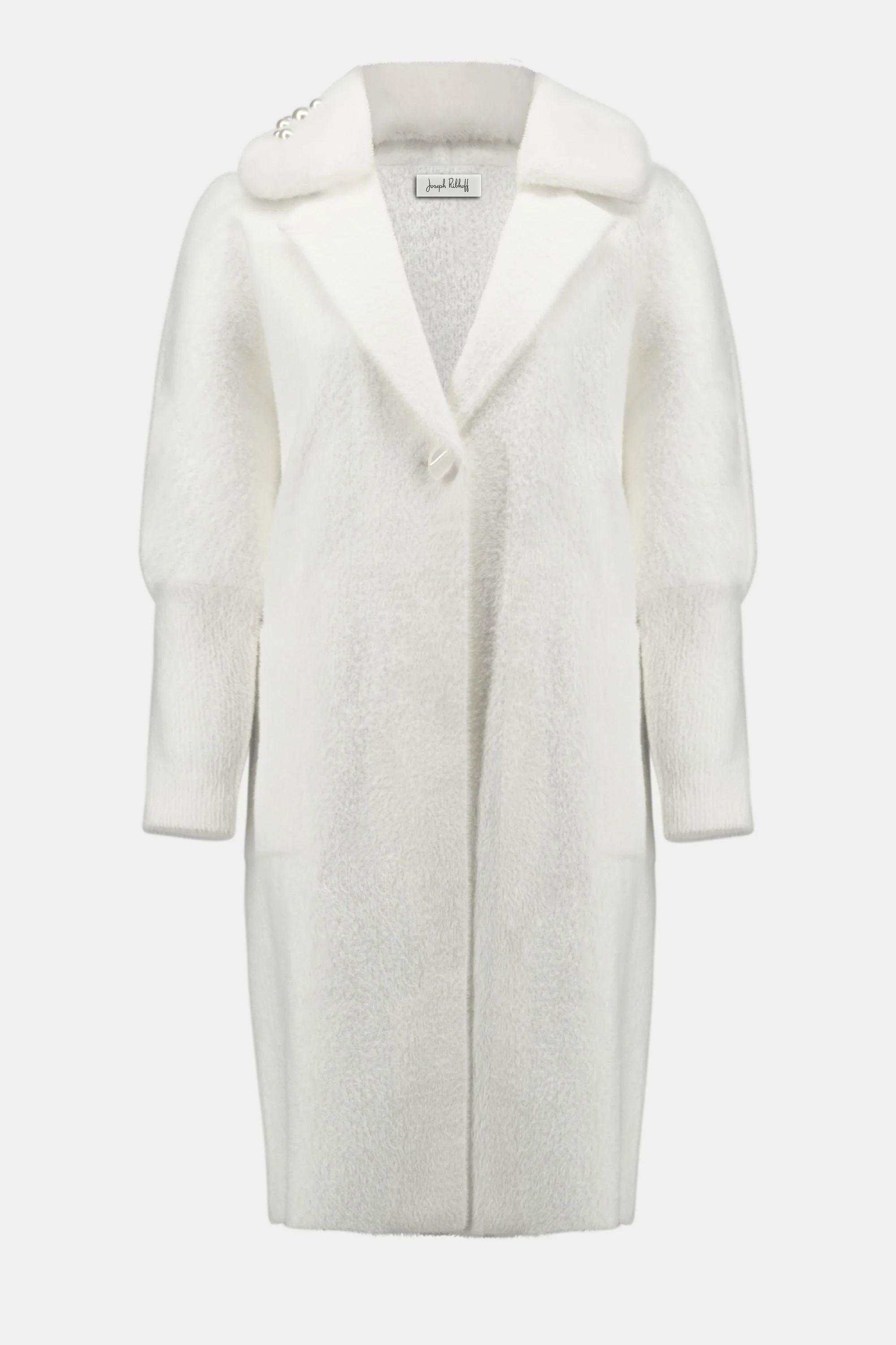 Feather Yarn and Faux Fur Sweater Coat - Image 6