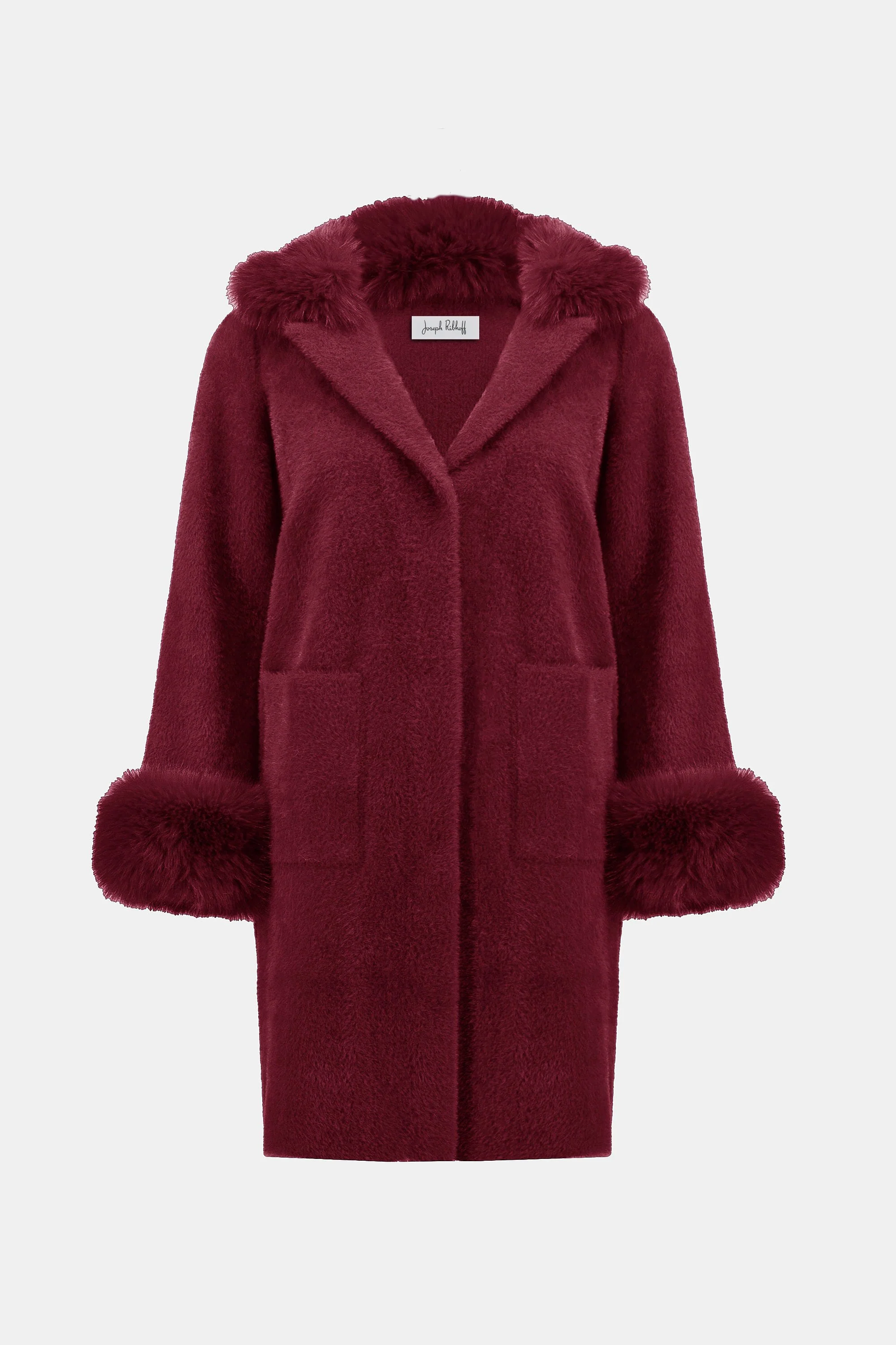 Feather Yarn and Faux Fur Sweater Coat
243923F25 - Image 5