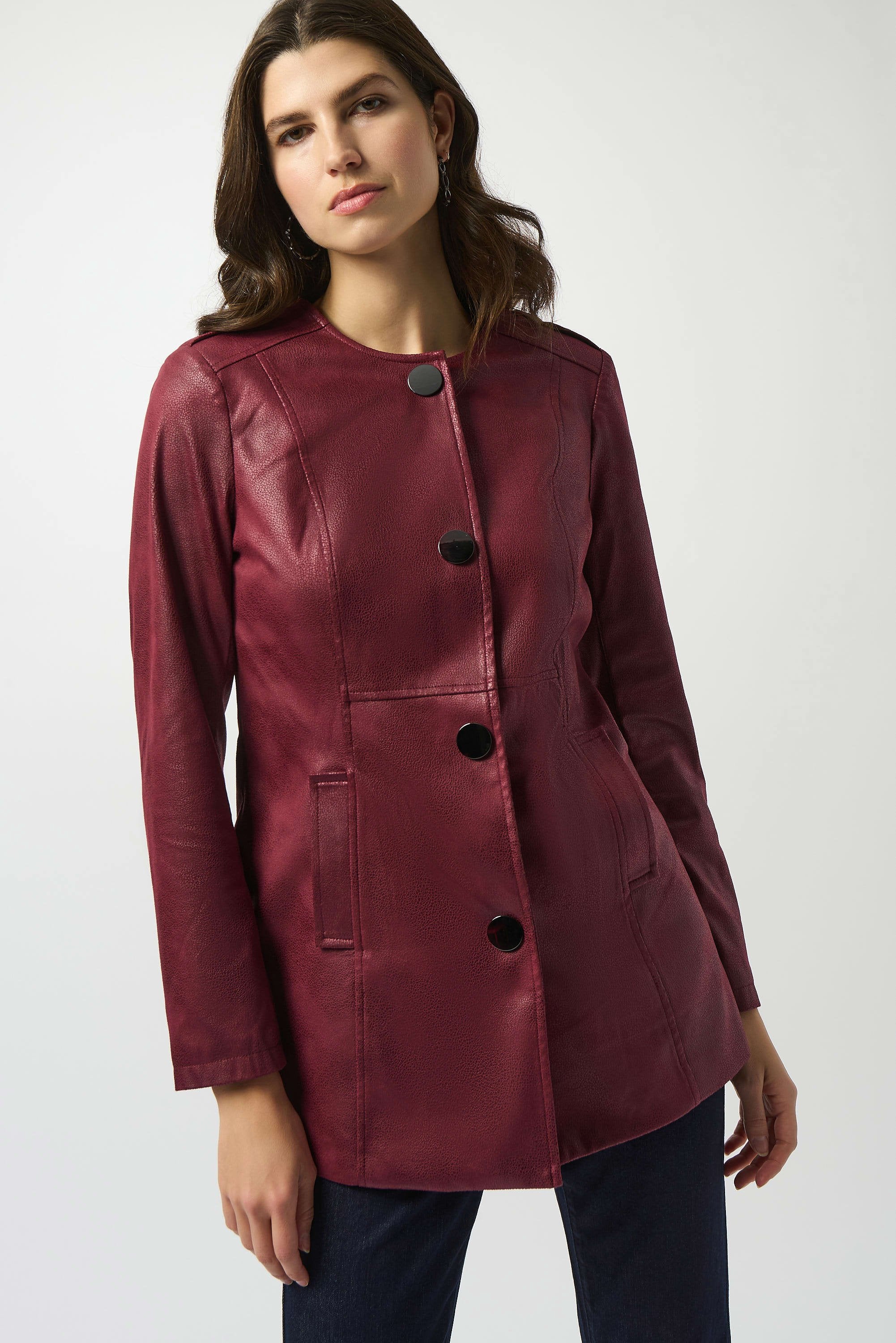 Foiled Faux Suede Fitted Jacket
253934
_ - Image 3