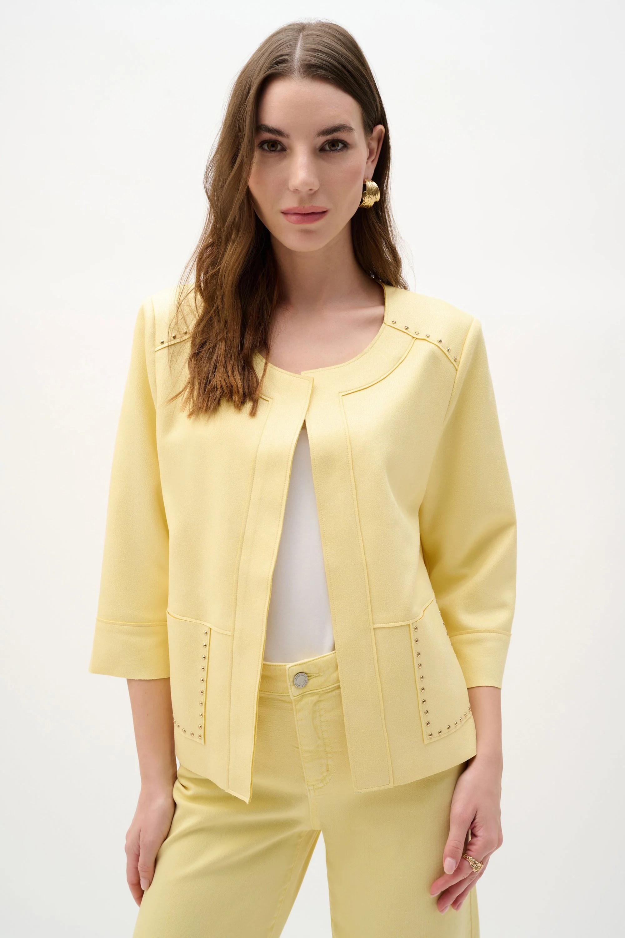 Foiled Scuba Suede Boxy Jacket With Stud Details
262905 - Image 2