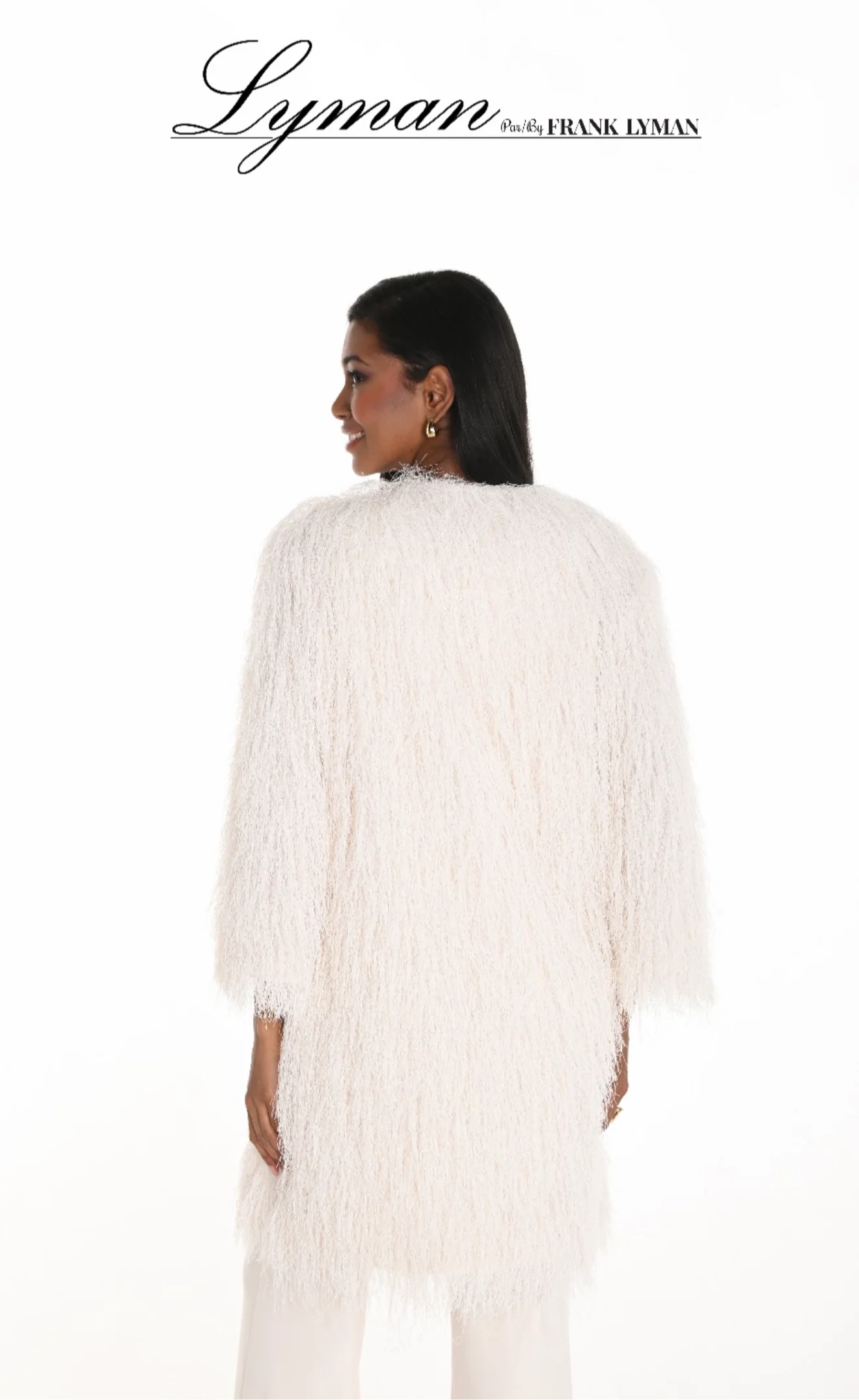 Frank Lyman Ivory Textured Statement Coat 259733 - Image 3