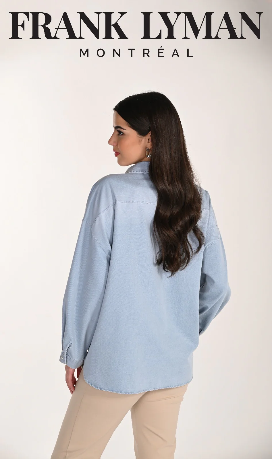 Frank Lyman Montréal – Embellished Denim Shirt 266582 - Image 2