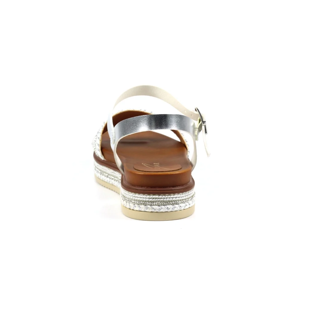 Frazer white/silver sandals - Image 4