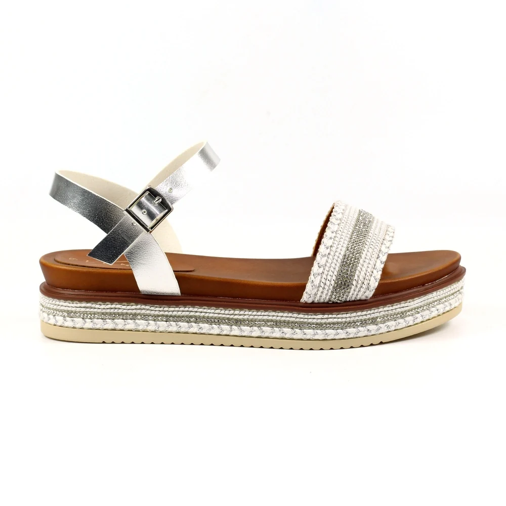 Frazer white/silver sandals - Image 7