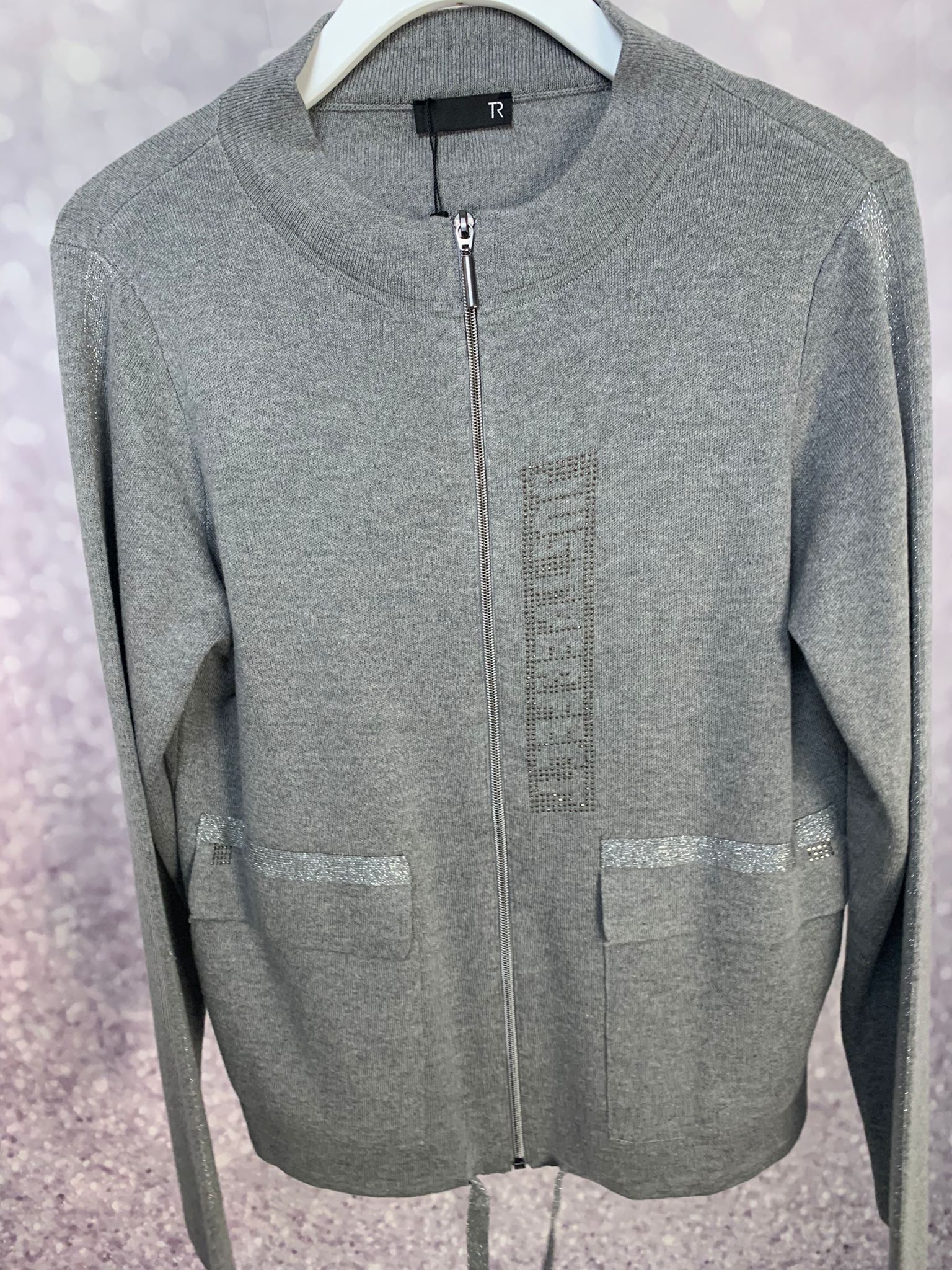 Georgina grey rabe zip cardigan - Image 4