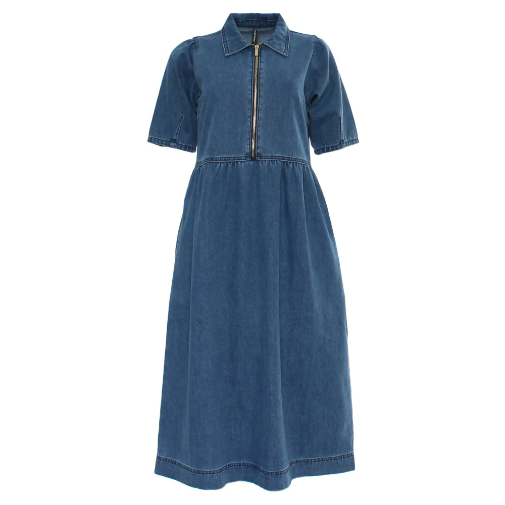Jade Denim Dress Mid Blue - Image 6