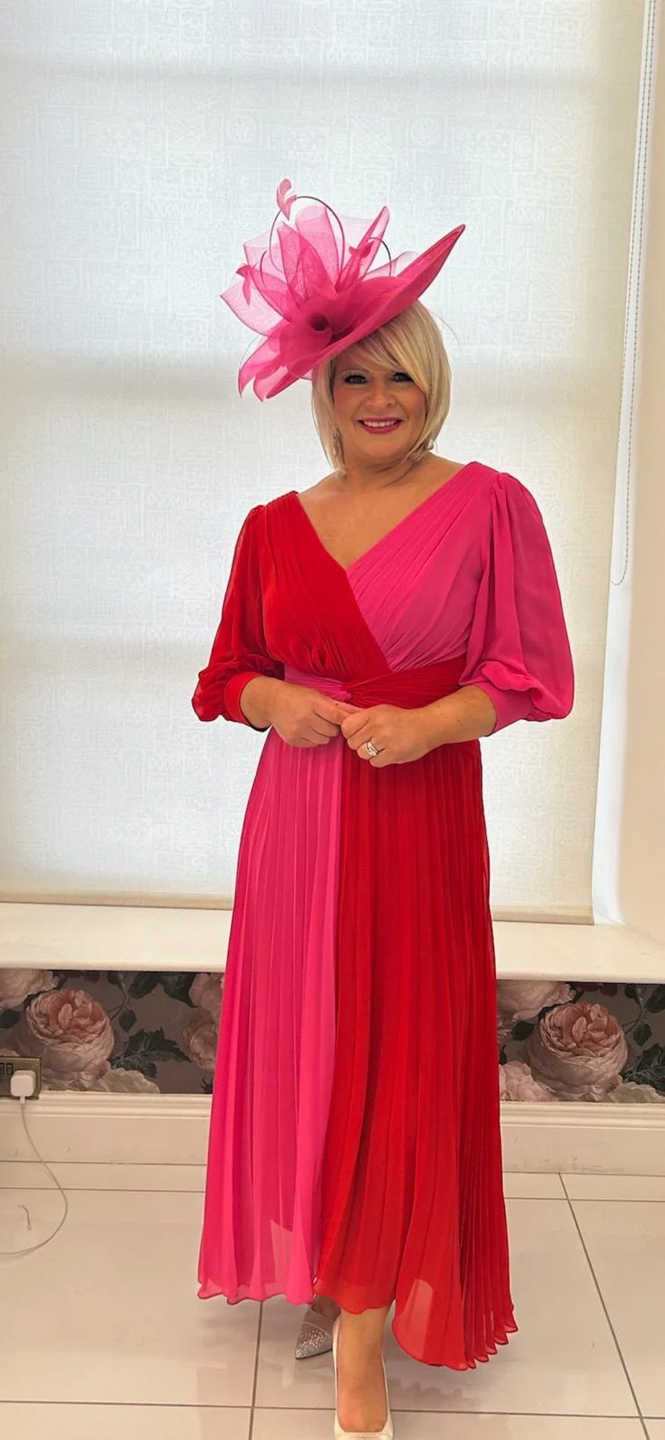 John Charles 66330A PINK/RED Dress SALE - Image 2