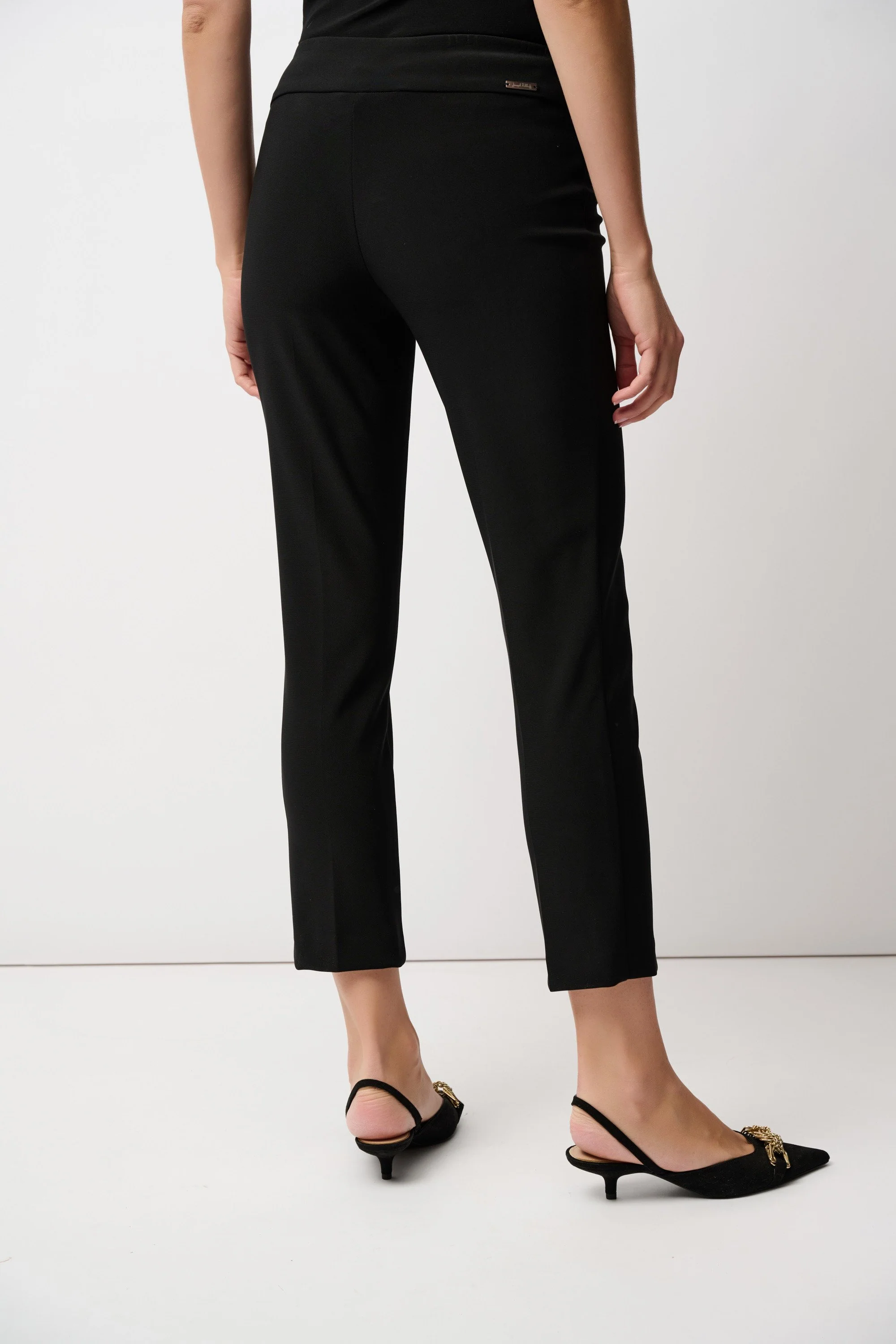 JOSEPH RIBKOFF 181089NOS Classic Cropped Pant - Black - Image 4