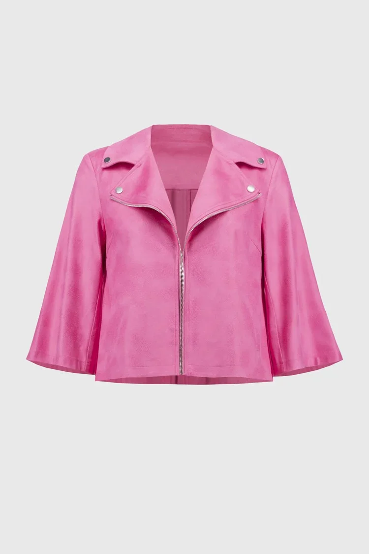 Joseph ribkoff 251908 foul faux suede swing jacket. - Image 5
