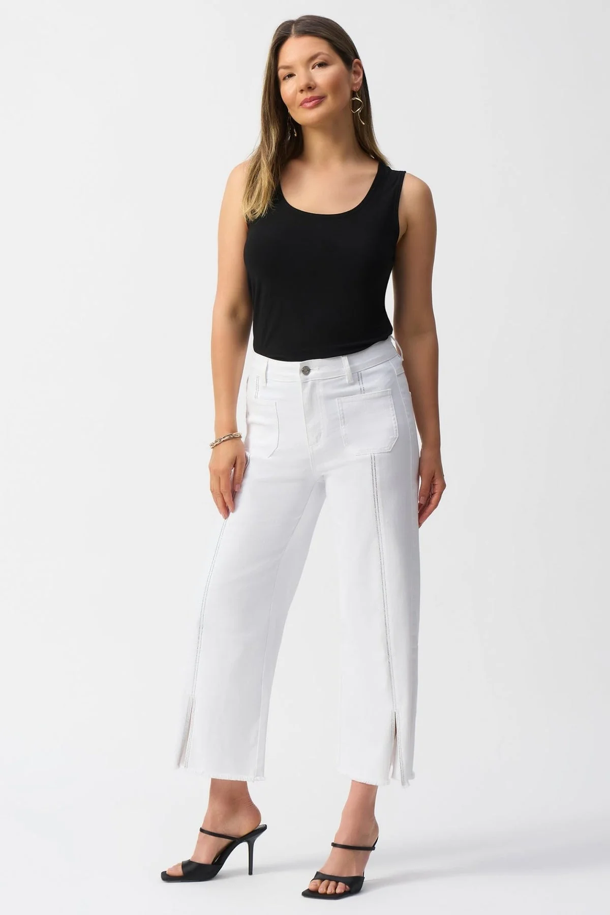 Joseph Ribkoff 251970 Black Round Neck Cami Top - Image 4