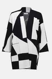 Joseph Ribkoff 253901 Jacquard
Knit Colour-Block Cover-Up - Image 4