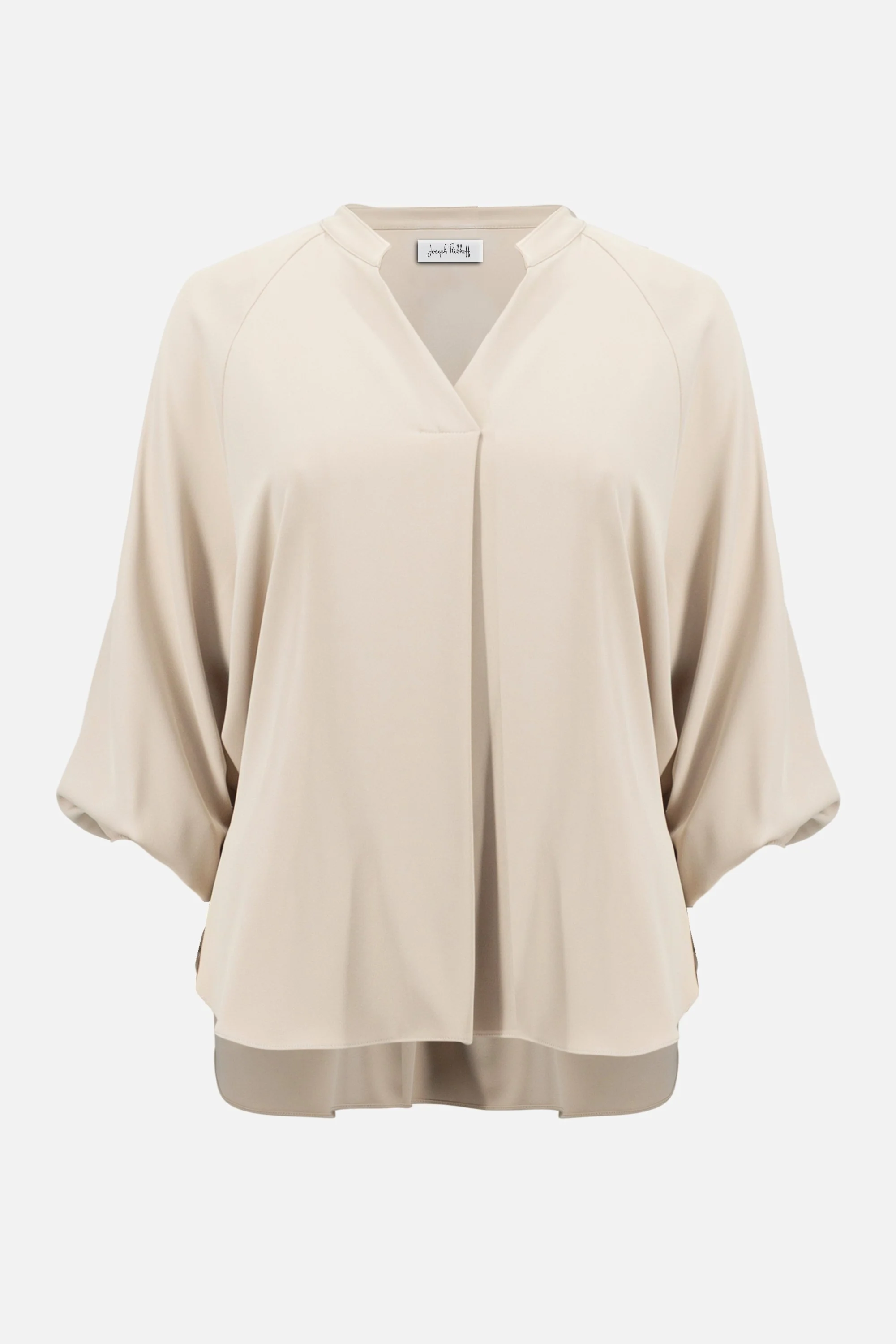JOSEPH RIBKOFF 261076 Woven Twill Boxy Top With Mandarin Collar - Image 5