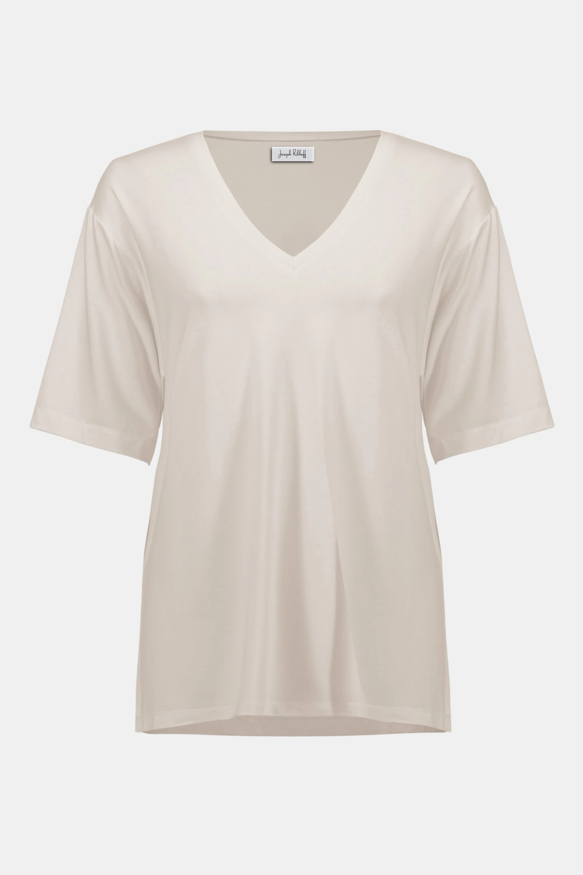 JOSEPH RIBKOFF 261600 Jersey Boxy Tunic With V-neckline in moonstone - Image 4