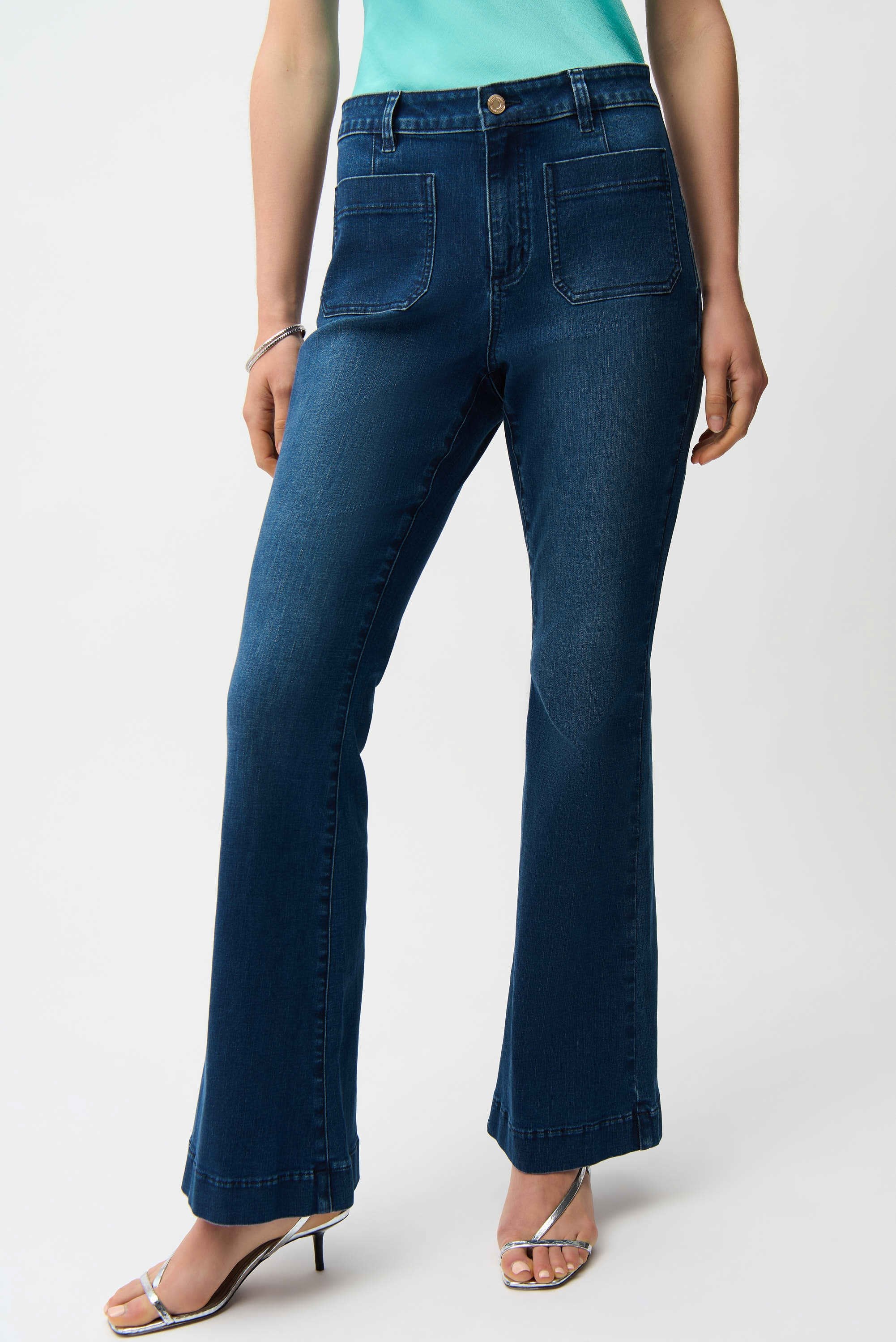 JOSEPH RIBKOFF 261956 Flare Jeans With Patch Pockets - Image 2