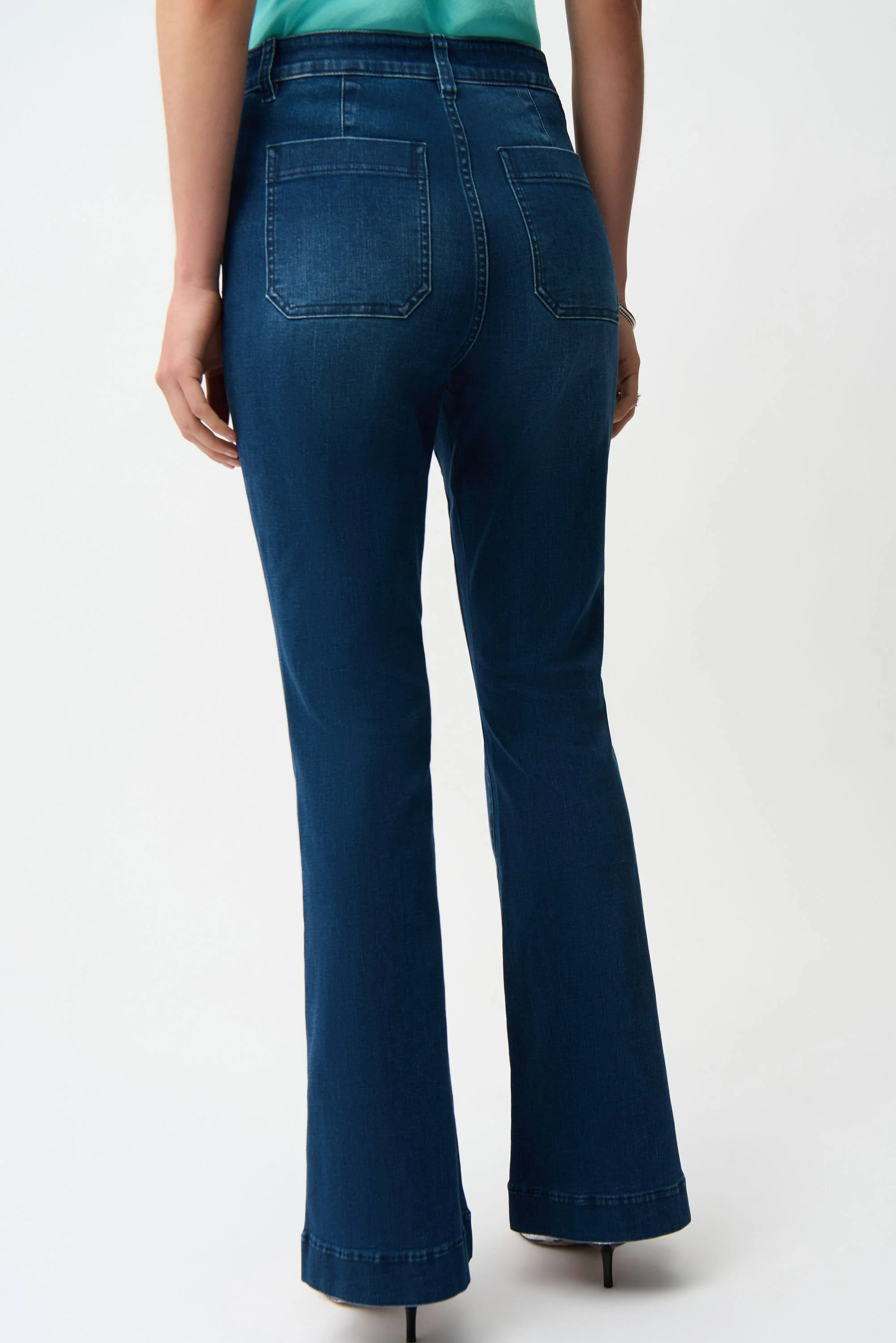 JOSEPH RIBKOFF 261956 Flare Jeans With Patch Pockets - Image 5