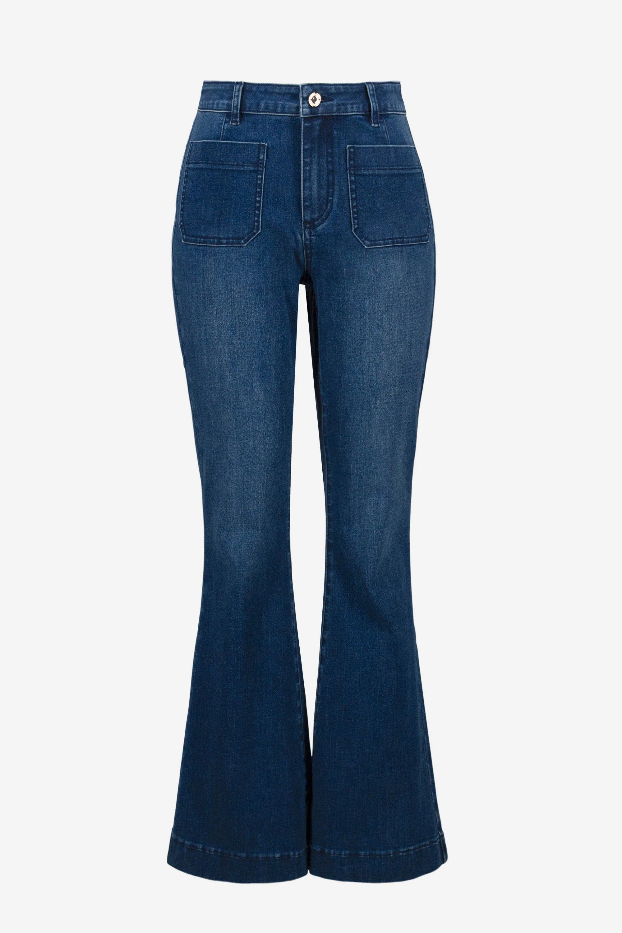 JOSEPH RIBKOFF 261956 Flare Jeans With Patch Pockets - Image 6