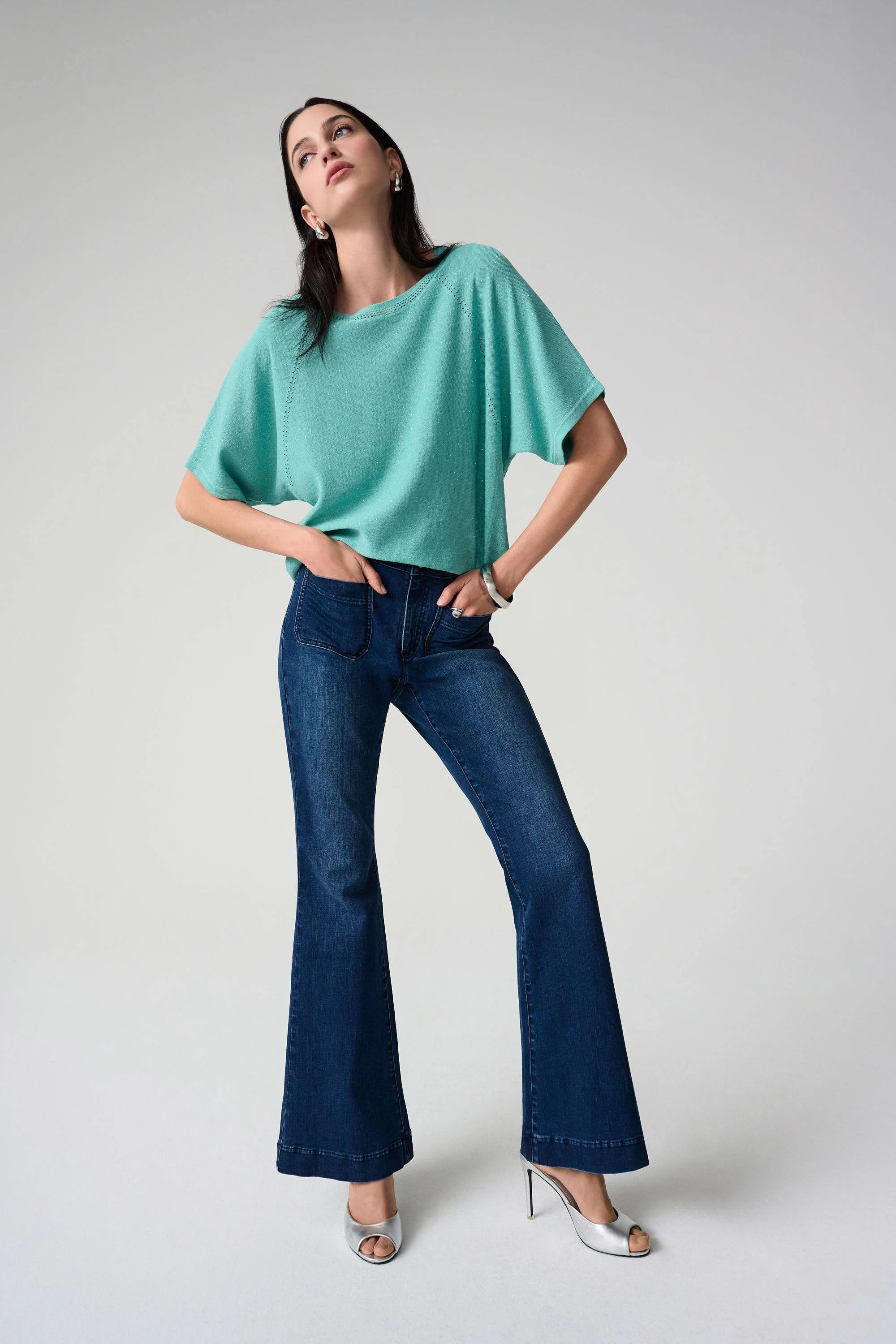 JOSEPH RIBKOFF 261956 Flare Jeans With Patch Pockets - Image 7