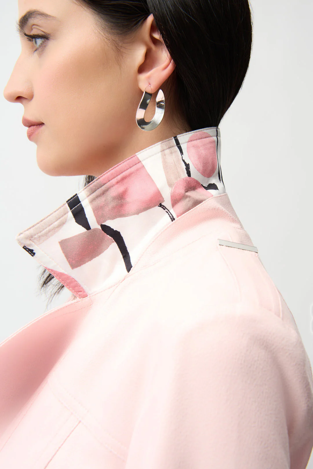 Joseph Ribkoff Pink Fitted Jacket with Decorative Buckles Style 261910 - Image 5