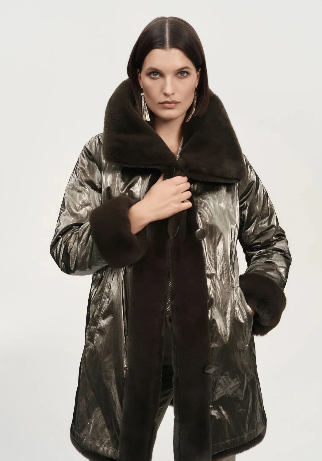JOSEPH RIBKOFF Reversible Outerwear Style- 243904 - Image 3