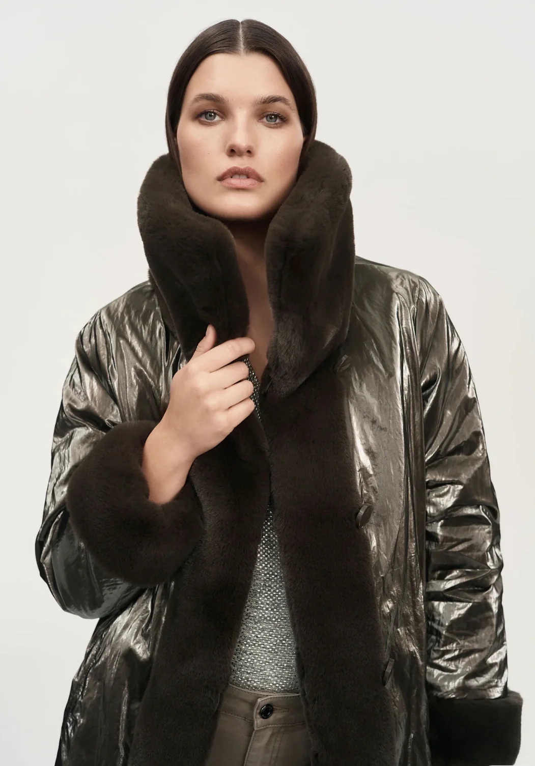 JOSEPH RIBKOFF Reversible Outerwear Style- 243904 - Image 4