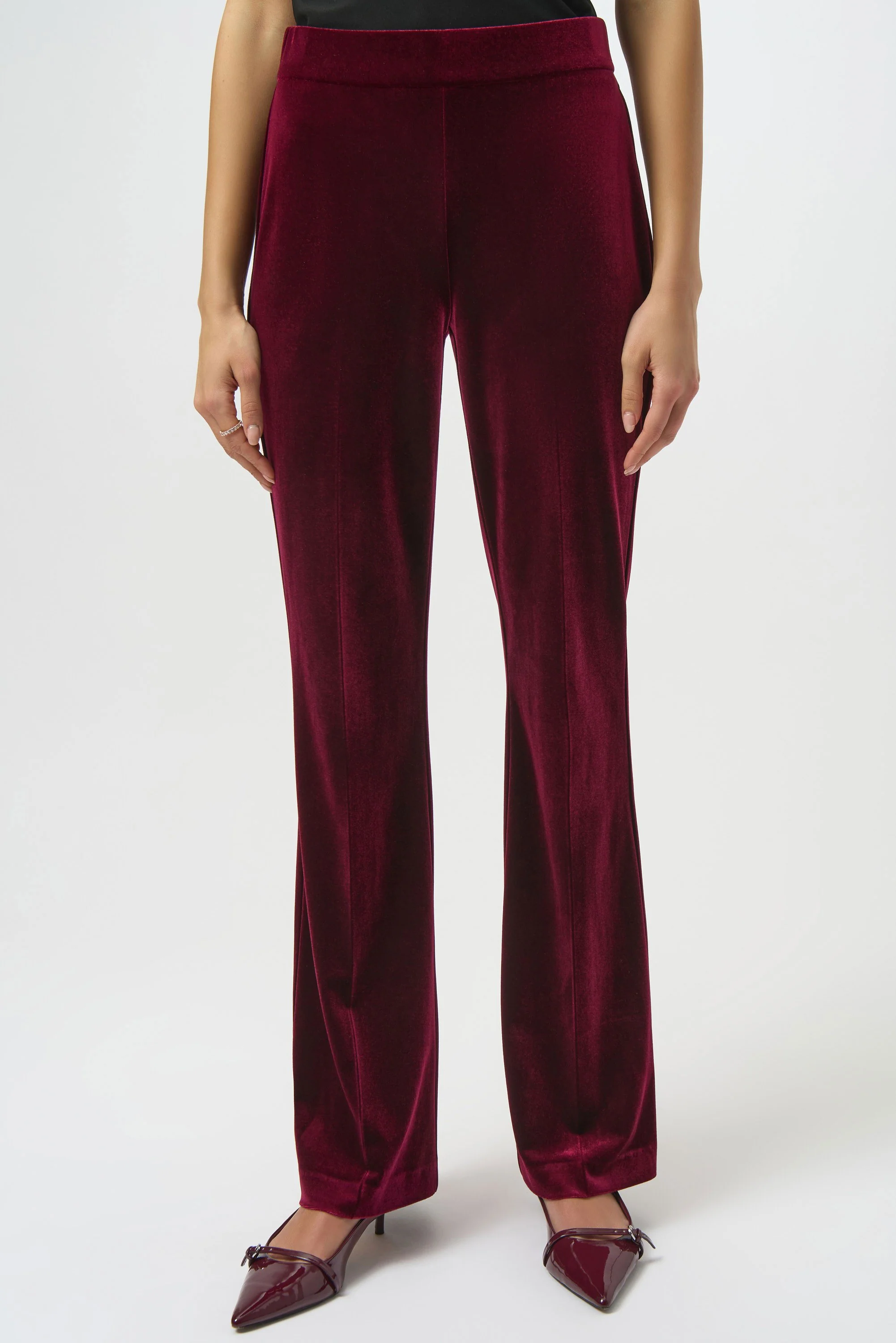 JOSEPH RIBKOFF Velvet Flared Pull-On Pants 254195 - Image 2