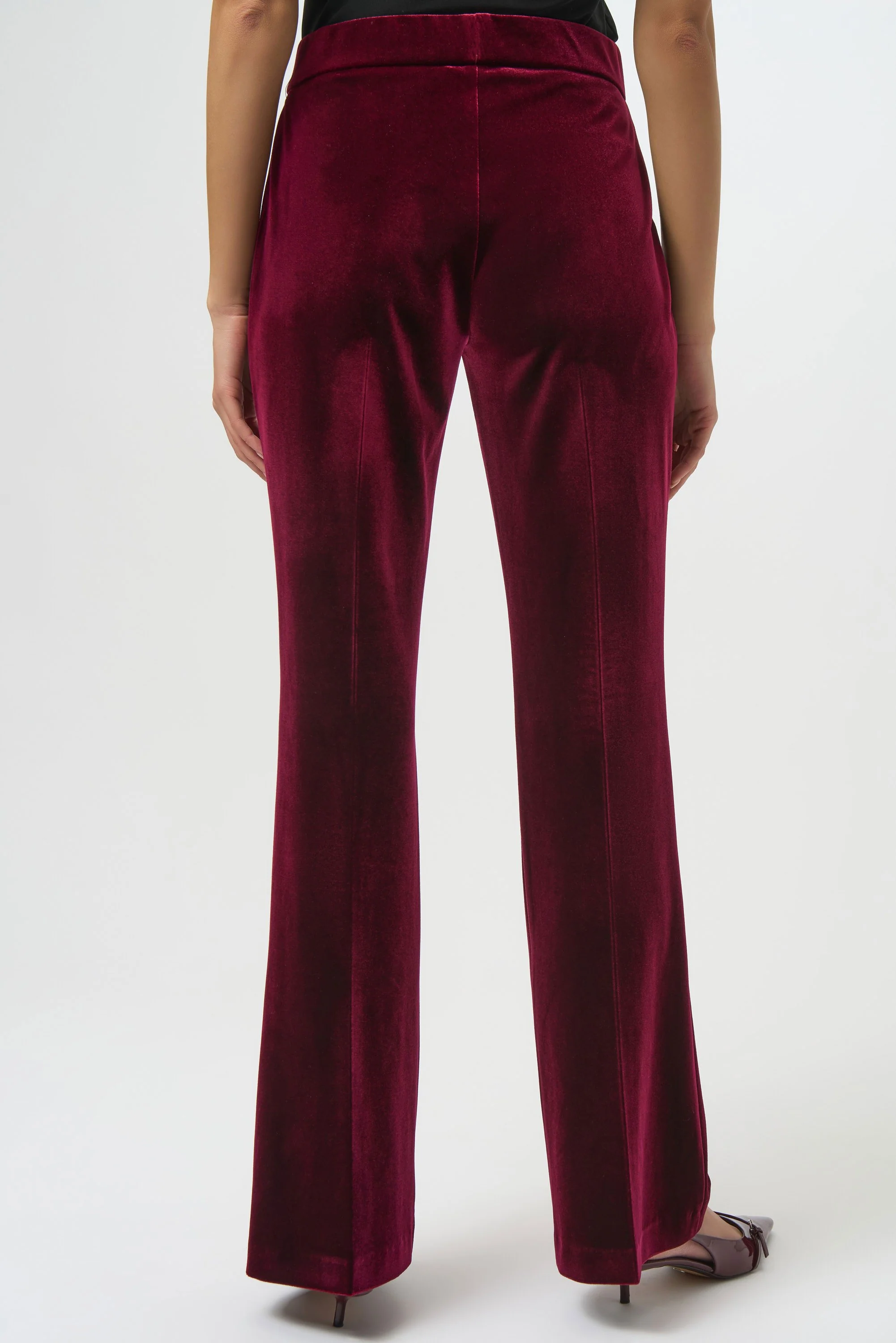 JOSEPH RIBKOFF Velvet Flared Pull-On Pants 254195 - Image 4